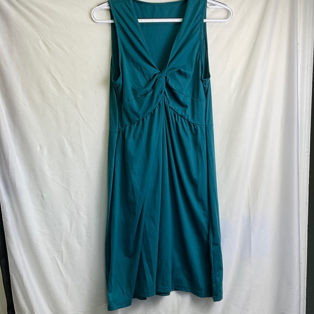 SHEIN Elegant Teal Midi Dress